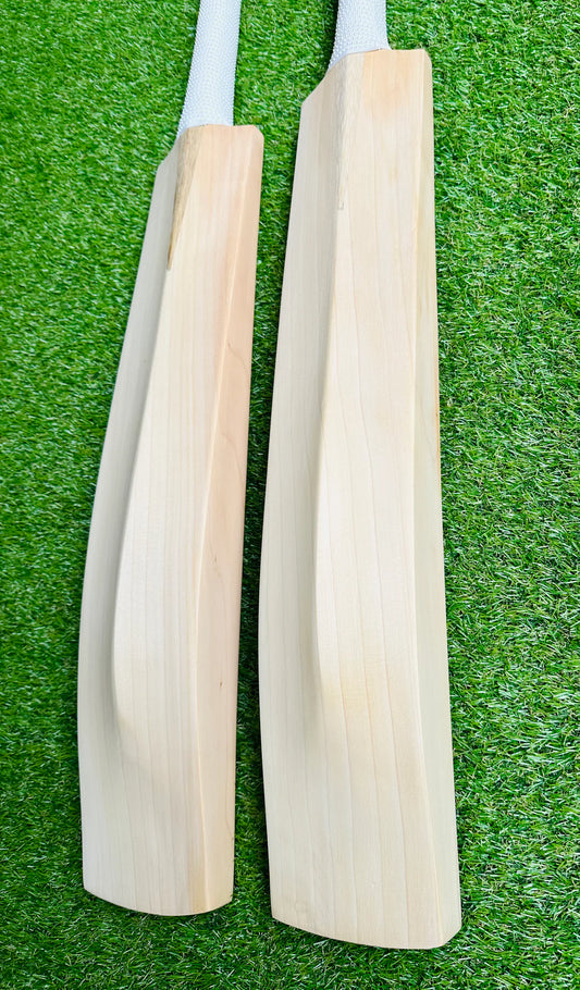Kashmir Willow cricket bat without stickers – duckbill shape profile