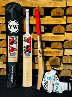 Season Cricket Bat for Leather Ball | Kashmir Willow Bat Thick Edges | Chase Master