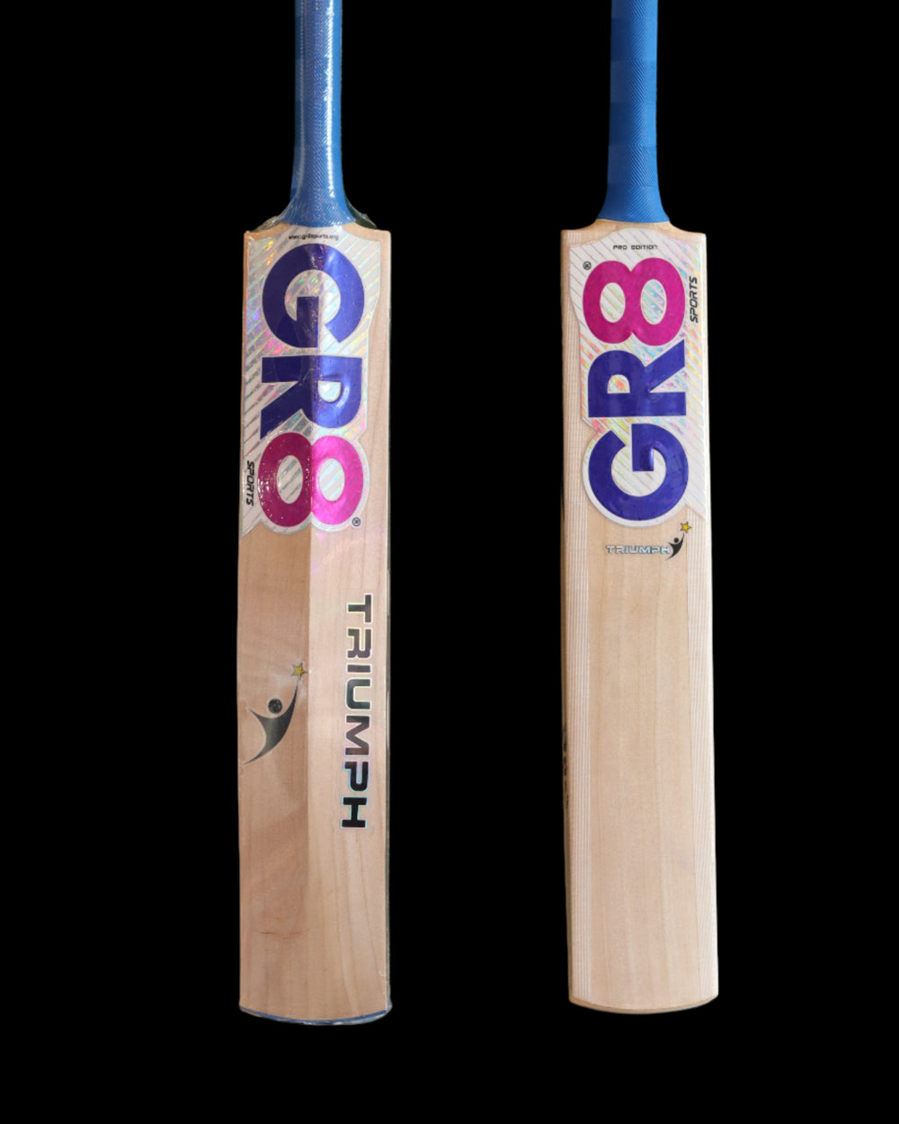 close view of triumph professional kashmir willow cricket bat by GR8 Sports